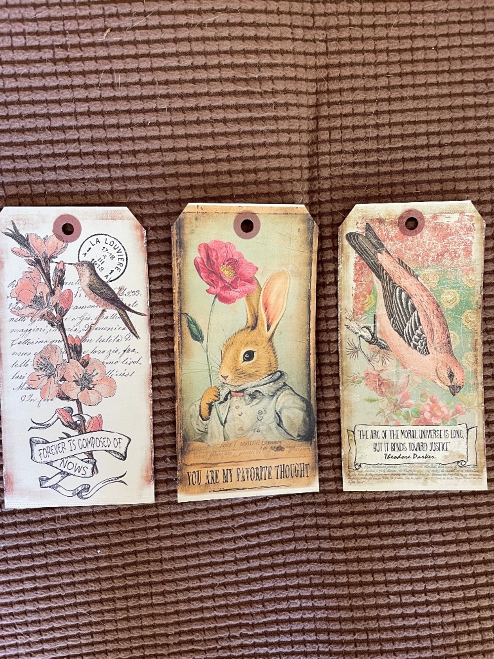 Large Vintage Theme Tags - For Special Gifts, Framing, Junk Journals - Set of 3